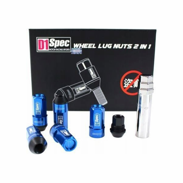 D1Spec kované matice D1Spec Heptagon 2v1 ocel 12x1,5 modrá