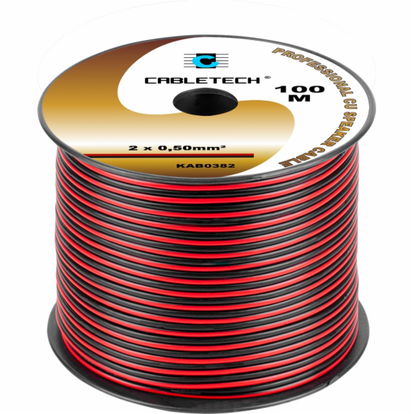 Kabel Cabletech Kabel reproduktoru 0,5 mm černý a červený