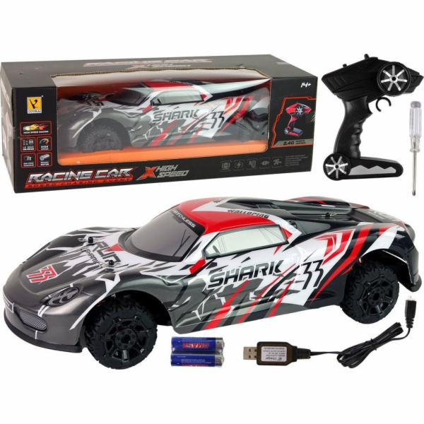 Sportovní auto LeanToys R/C 1:8 šedobílé
