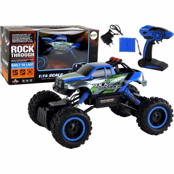 LeanToys dálkově ovládané RC terénní auto 1:14 2,4G modré