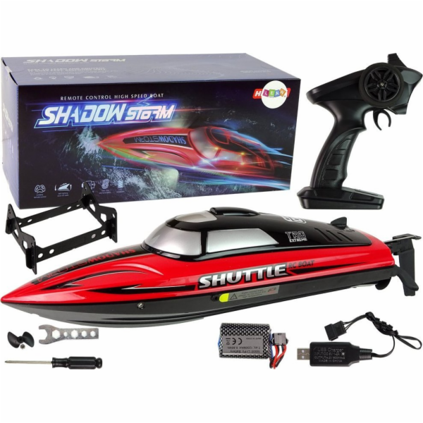 LeanToys Motorboat R/C 2.4G Red 20-25 km/h