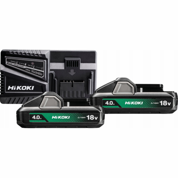 HIKOKI BATERIE 18V 4,0Ah BSL1840M 2 ks. + NABÍJEČKA UC18YFSL