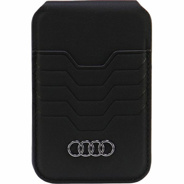 Audi Kožená peněženka Stojánek na kartu černá/černá MagSa...