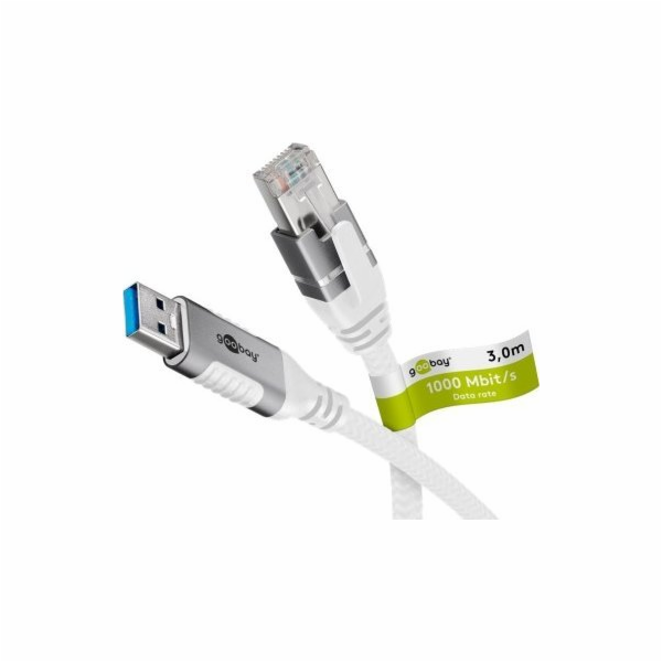 goobay Ethernetový kabel USB-A 3.2 Gen1 samec > RJ-45 sam...