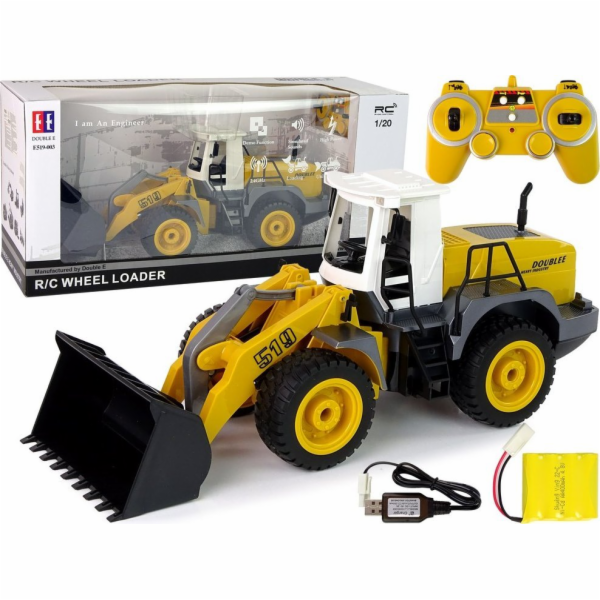 Dálkově ovládaný bagrový nakladač LeanToys R/C 1:20 Zveda...