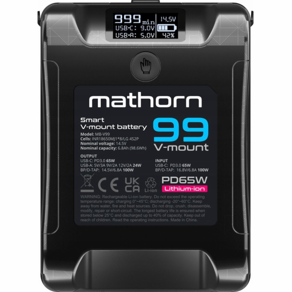Canyon Battery Mathorn MB-V99 6800mAh PD65W OLED USB-C 99...