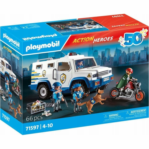 PLAYMOBIL 71597 Action Heroes Transportér peněz, stavebnice