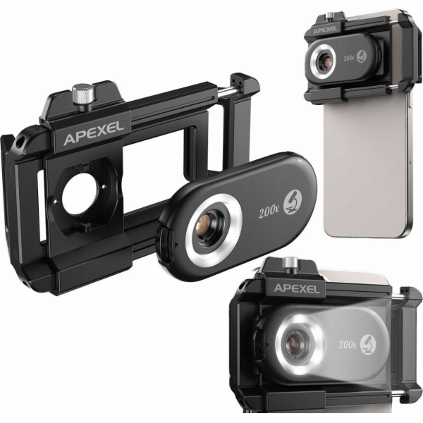 Apexel DIGITAL MICROSCOPE Lens 200x s CPL filtrem pro tel...