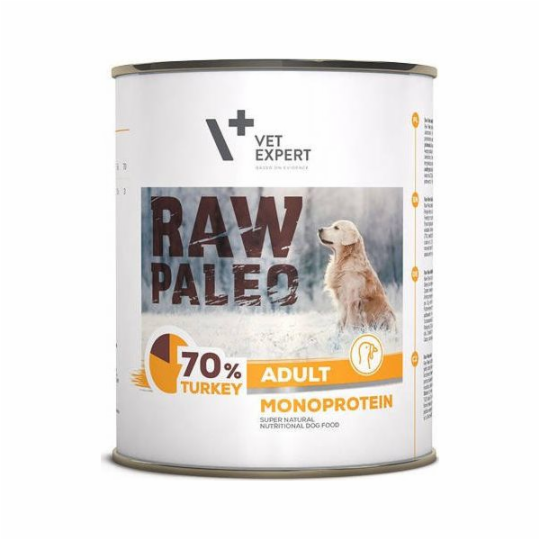 VETEXPERT Raw Paleo Adult Monoprotein Turkey - vlhké krmi...