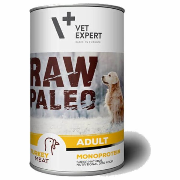 VETEXPERT Raw Paleo Adult Monoprotein Turkey - vlhké krmi...