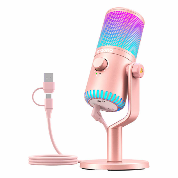 Maono DM30RGB Microphone Pink