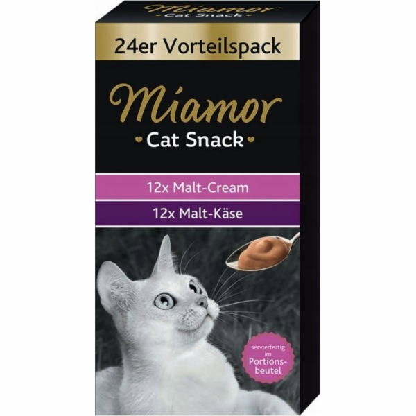 MIAMOR Cat Cream Malt - pamlsek pro kočky - 24x15g