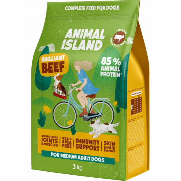 ANIMAL ISLAND Brilliant beef - suché krmivo pro psy - 3kg