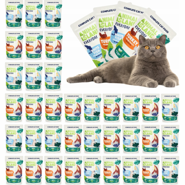 ANIMAL ISLAND Everyday Turkey and White fish fillets in b...