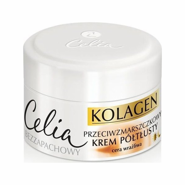 Celia Collagen Series Bezparfemovaný polotučný krém proti...