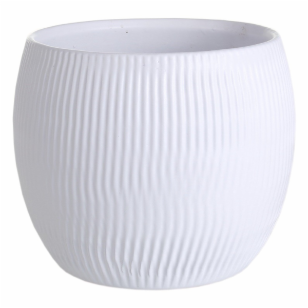 Hrnec Domoletti 66713/095, keramika, H 13 cm, bílý