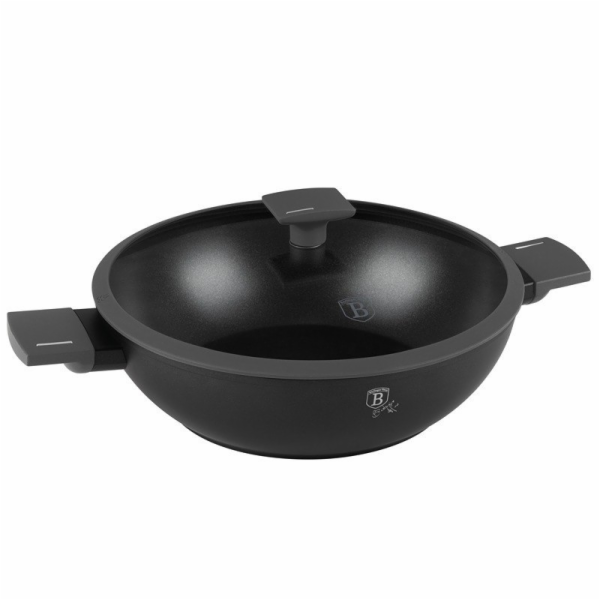 Pánev WOK s titanovým povrchem a poklicí 30 cm Antracit C...