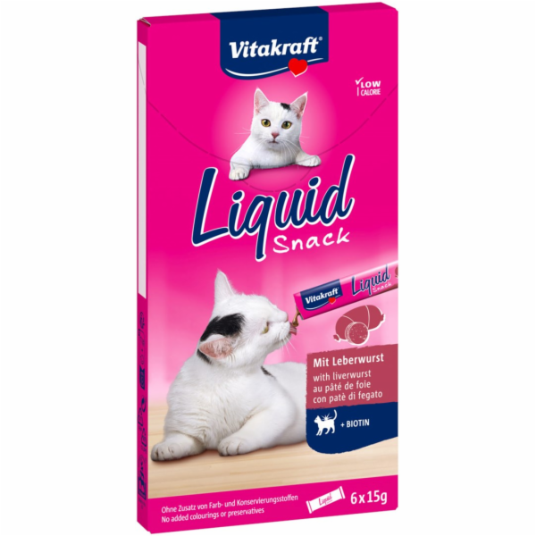 VITAKRAFT Tekutá svačina játra s biotinem - kočičí pochou...