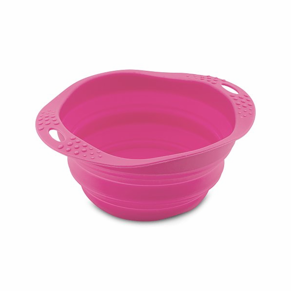 Miska pro psa, cestovní, BecoBowl Travel-pink M, EKO