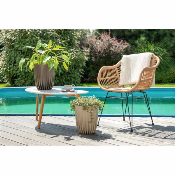 Hrnec Lamela Mira 932-85, plast, O 40 cm, St. Hnědý