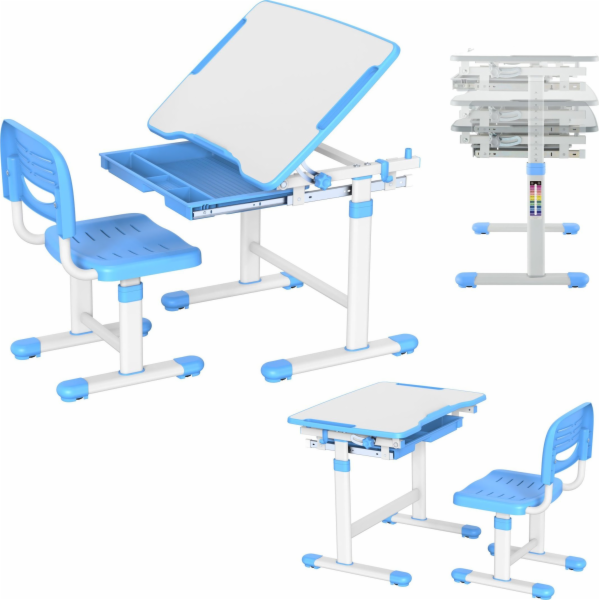Mozos Dětský psací stůl a nastavitelná židle (DC-SET-BLUE)