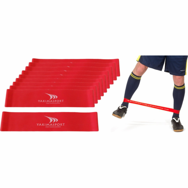YakimaSport Fitness band - sada 20 RED pásků, střední odo...