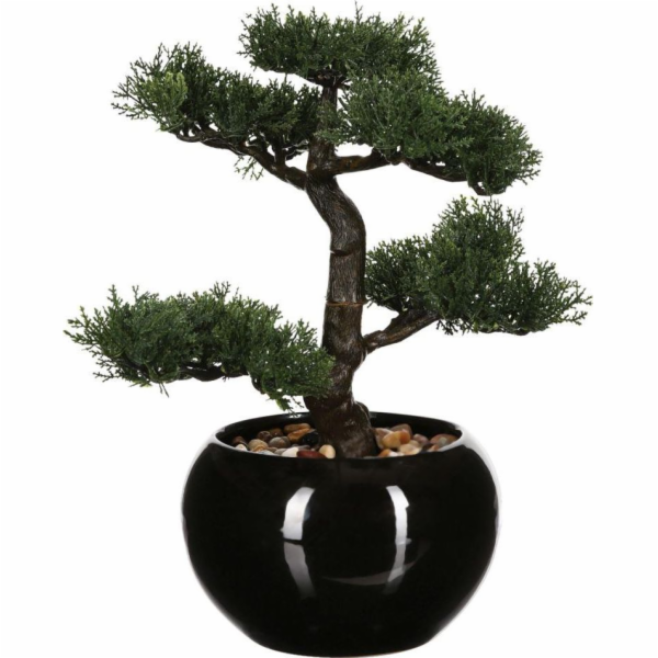 Atmosphera Bonsai strom v černém květináči, 36 cm