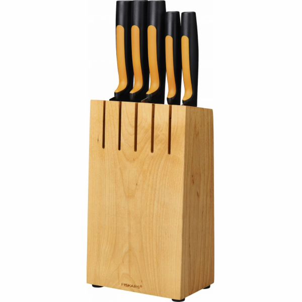 Fiskars SADA 5 NOŽŮ 1062927 V DŘEVĚNÉM BLOKU FF