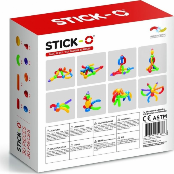 Magnetické bloky Magformers Stick-O Basic 30 prvků (005-9...
