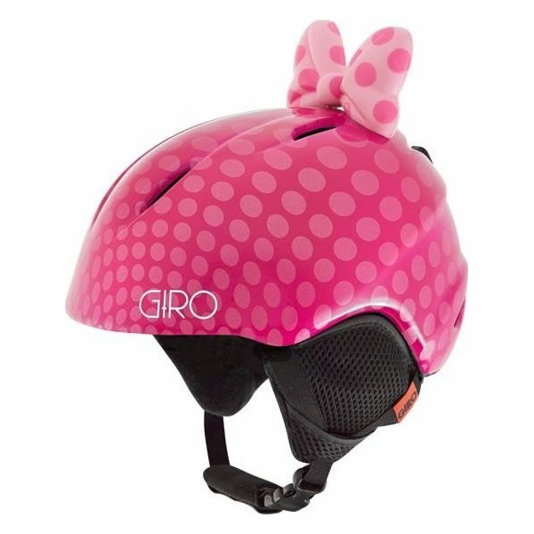 Zimní přilba Giro LAUNCH PLUS růžová mašlička puntíky vel...
