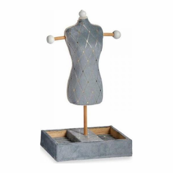 Dárková dekorační krabička na nohách Grey Velvet Wood (12...