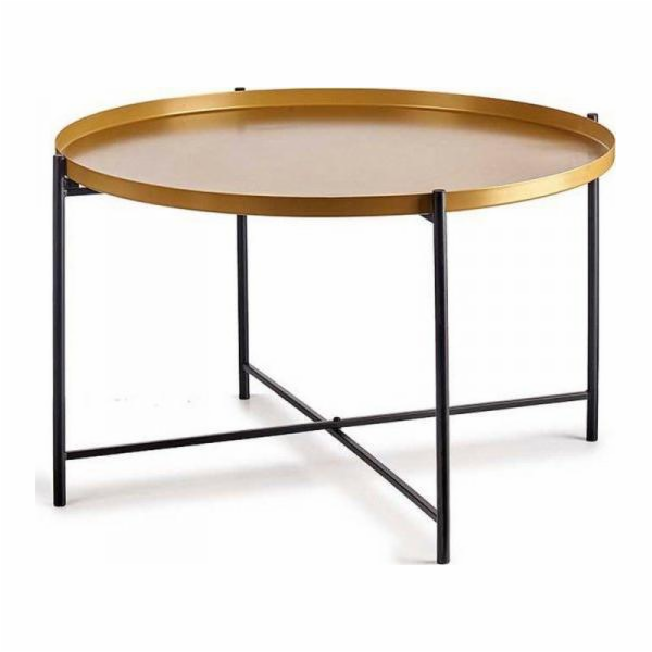 Dárkový dekorační stůl Black Gold Metal (76,5 x 46 x 76,5...