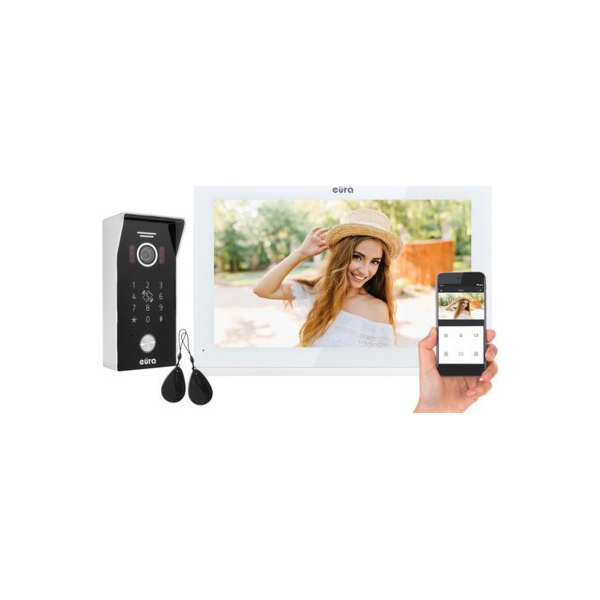 Eura VIDEO DOMÁCÍ TELEFON EURA VDP-99C5 bílý, WiFi, RFID