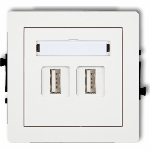 DECO dvojitá zásuvka 2xUSB-AA 3.0 bílá DGUSB-6