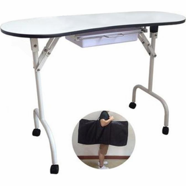 Activeshop SKLÁDACÍ STŮL 4031 BÍLÁ + TAŠKA