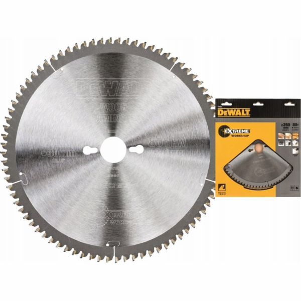 Dewalt  Pilový kotouč pro stacionární pily (260x30mm, 80 ...