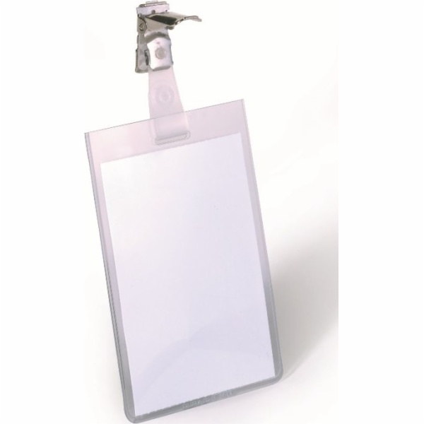 DURABLE Namensschild mit Clip 90 x 60 mm transp 25er Pck