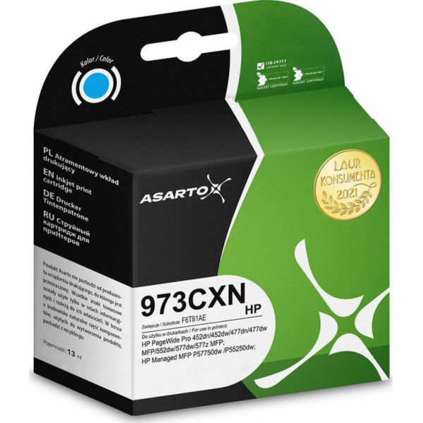 Inkoust Asarto F6T81AE pro HP 973CXN
