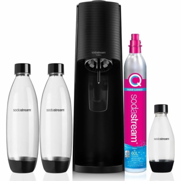 Sodastream Terra Saturator + 3 lahve + plyn Black