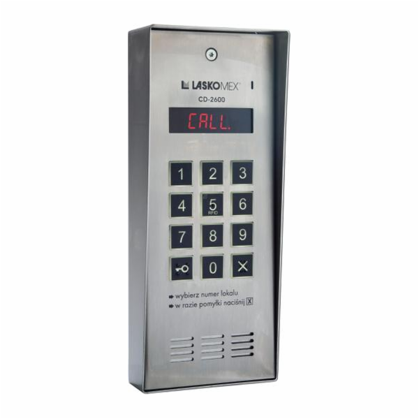Laskomex  CD-2600R audio se čtečkou RFID klíčů z nerezové...