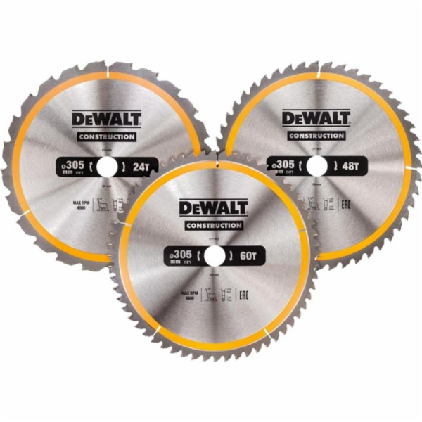 Sada kotoučových pil Dewalt 3 kusy 305mm (DT1964-QZ)