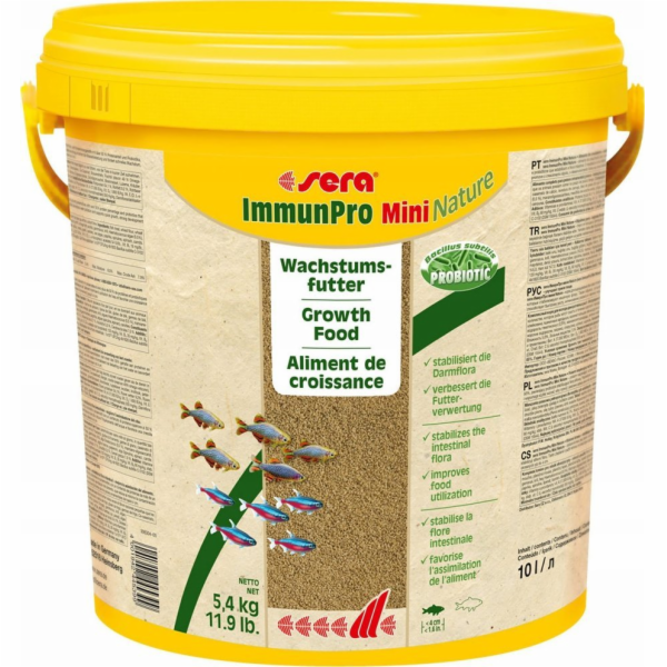 Sera ImmunPro Mini Nature 10L, 5,4kg - pomalu se potápějí...
