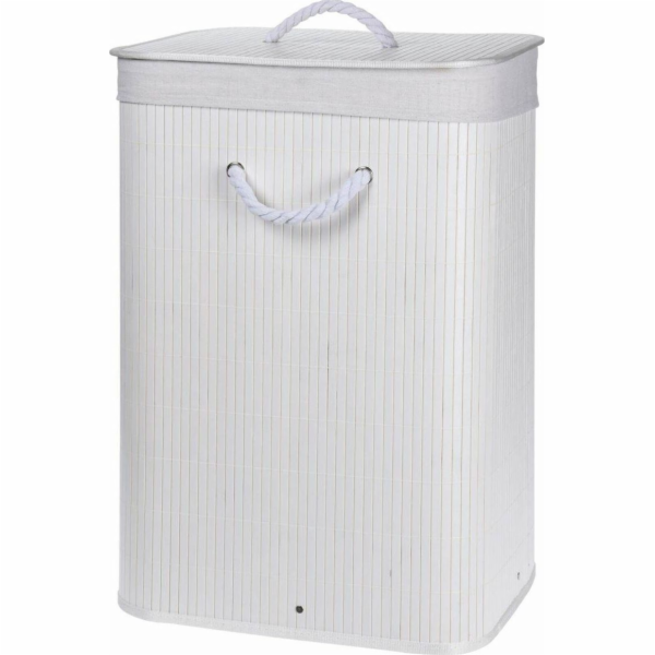 Koš na prádlo Storage Solutions Bílý bambusový koš na prádlo