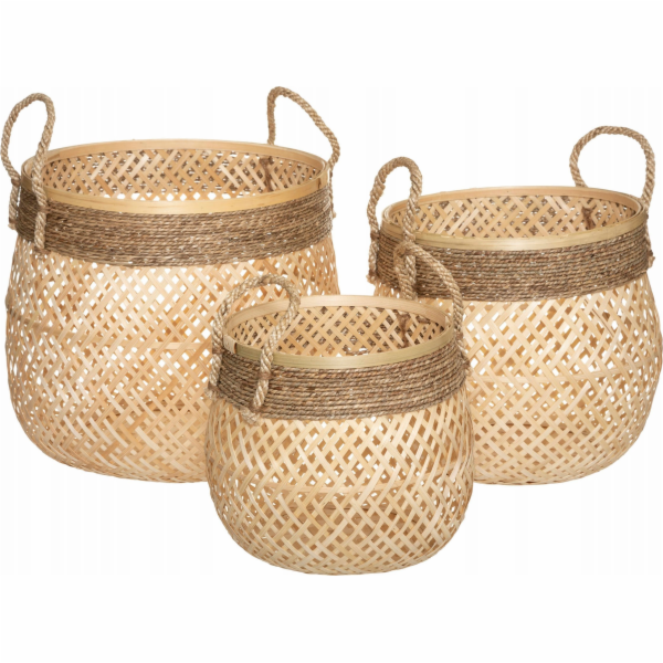 Úložné koše Atmosphera ROPE, tkané, 3 kusy