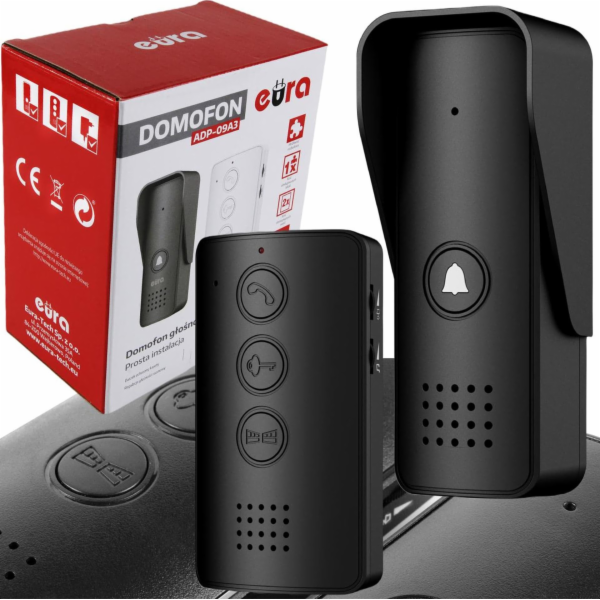 Eura Interkom EURA ADP-09A3 černý, handsfree