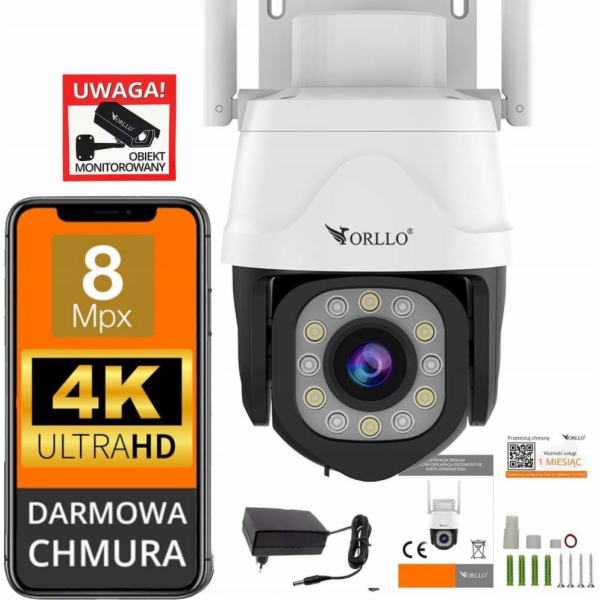 ORLLO IP kamera ORLLO Z17 PRO 4K IP kamera, externí otočn...