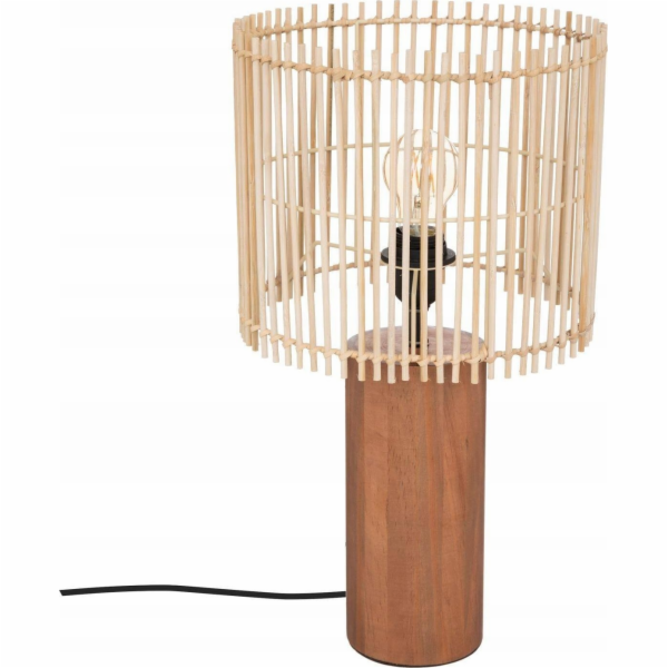 Atmosphera Stolní lampa na dřevěném stojanu Davys, 48 cm