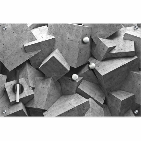 Zeller Skleněná magnetická tabule World + 3 magnety, 60x4...