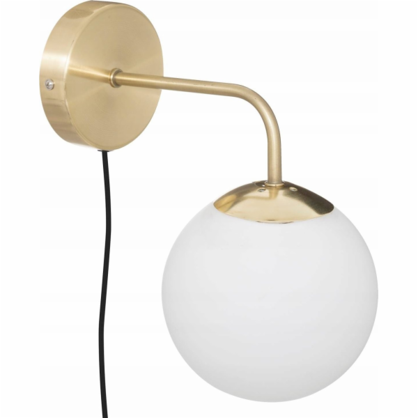 Atmosphera Nástěnná lampa skleněná koule, zlatá Dris, 15 cm
