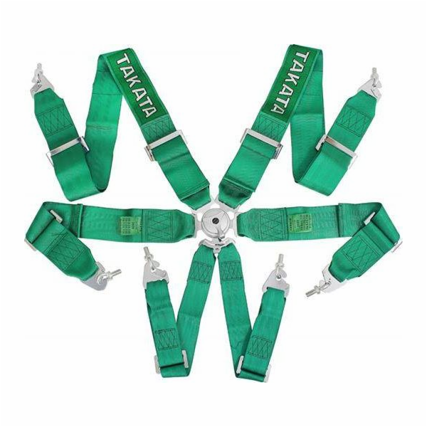 MTuning_F Sportovní pásy 6p 3 Green - Takata Replica